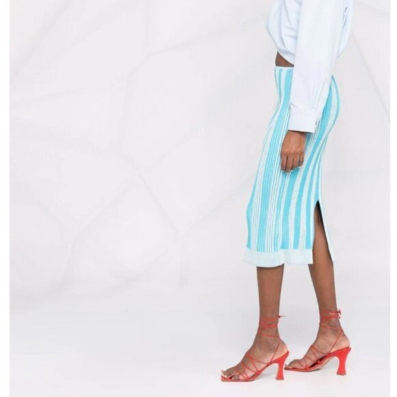 Jacquemus Vertical Stripe Patter Knitted Skirt Size 42 US L - Picture 3 of 13